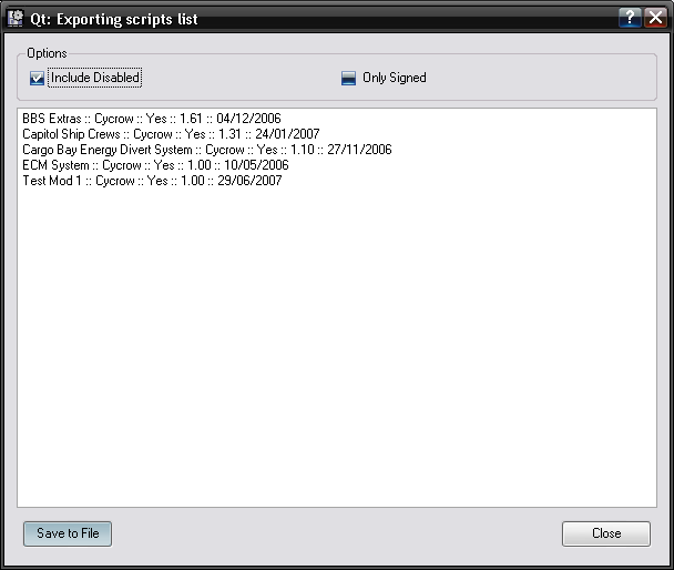 Export List