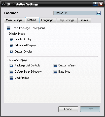 Config Custom Display