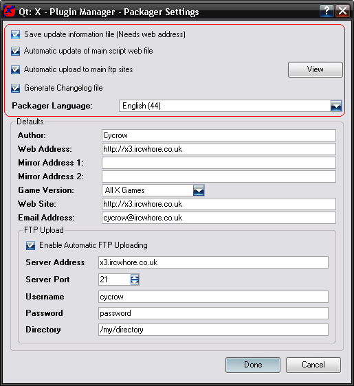 Settings 1