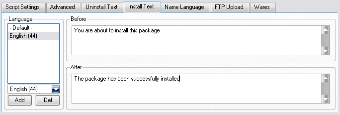 Install Text